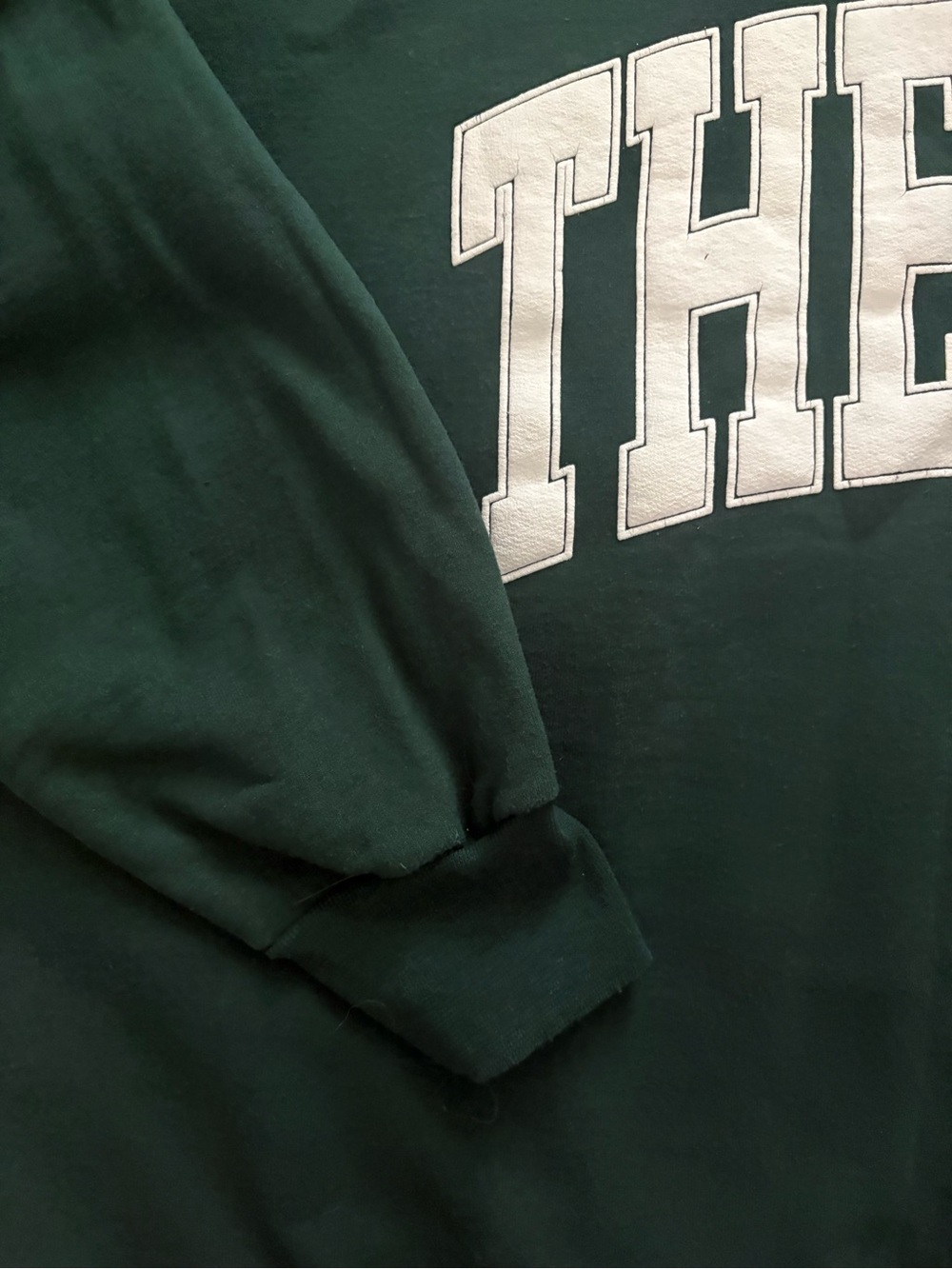 The Bar Varsity Sweatshirt Hunter Green/White - Picture 5 of 6